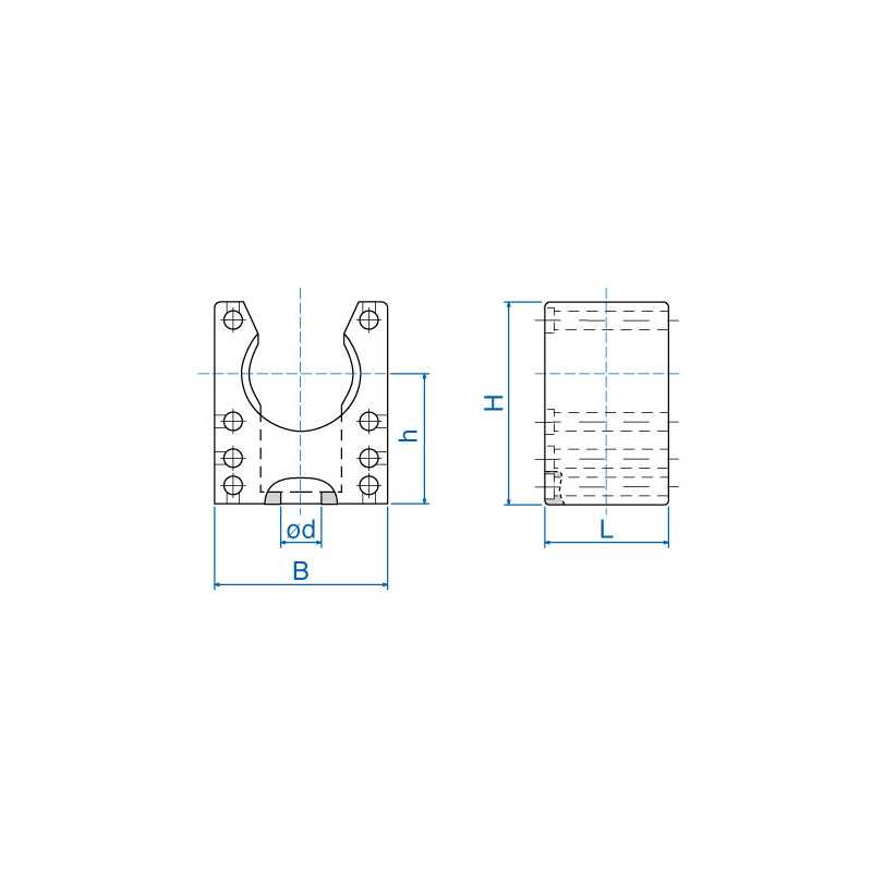 Clamping clip for 37 corrugated tube
