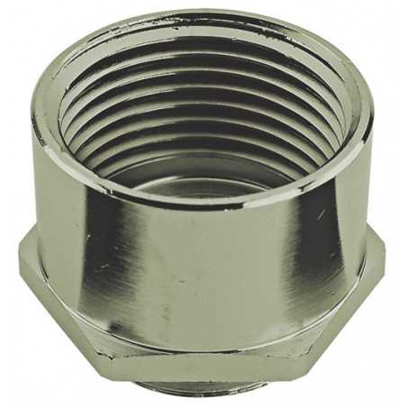 NPT 3/4" to M25x1.5 - Liquid Tight Strain Reliefs - Adapter / Nickel-Plated Brass