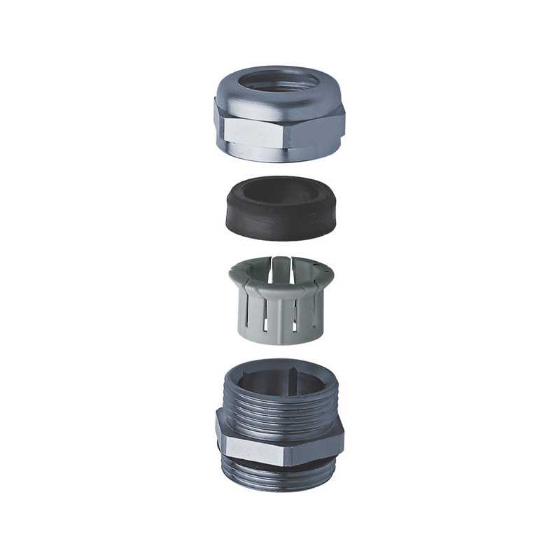 4221079 - PG 7 3-6 mm Cable Gland Industrial Straight-Through Nickel-Plated Brass
