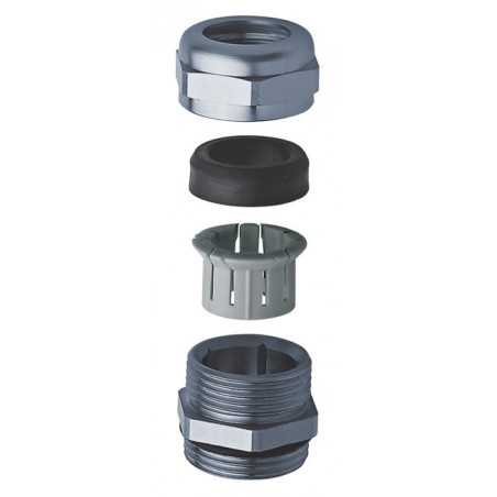 4221079 - PG 7 3-6 mm Cable Gland Industrial Straight-Through Nickel-Plated Brass