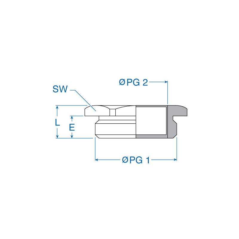 Cable Gland Reducer - PG48 to PG 21, Nickel-Plated Brass