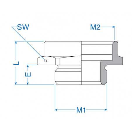 Cable Gland Enlarger - M20x1.5 to M25x1.5, Nickel-Plated Brass