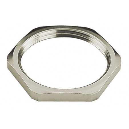 Cable Gland Locknut - PG29 Nickel-plated brass