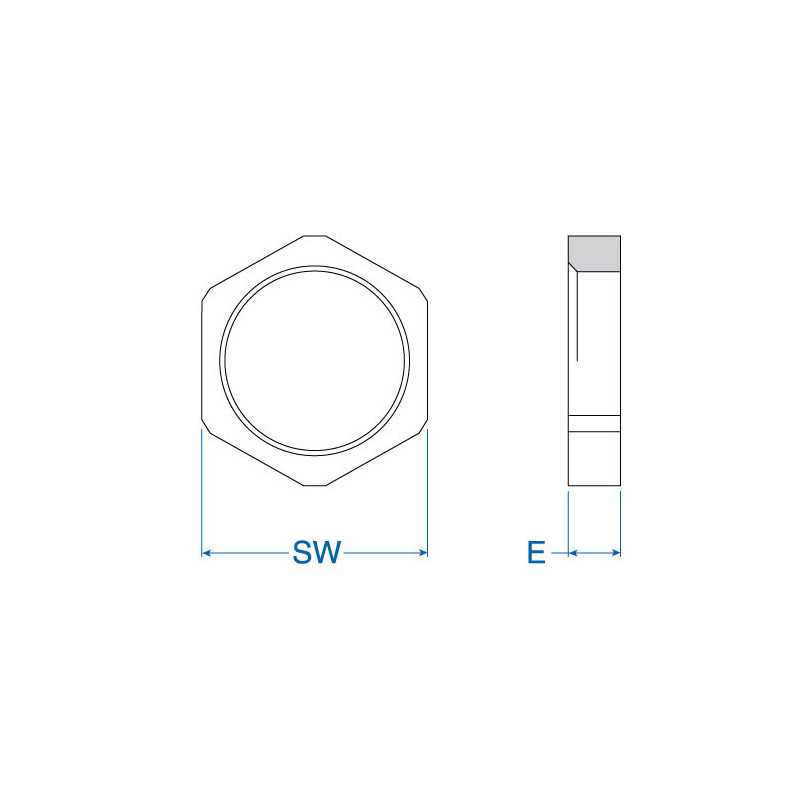 Cable Gland Locknut - M50x1.5 Polyamide 6, 25 % Glass-fiber Reinforced