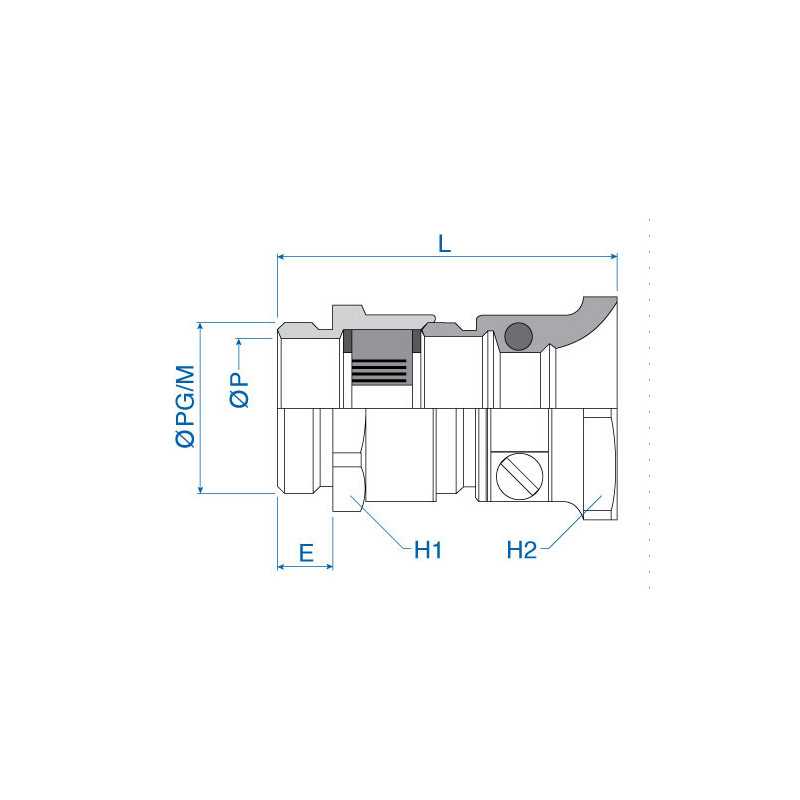 Traction Relief for PG13.5, Clamping Range 9 - 13, Nickel Plated Brass