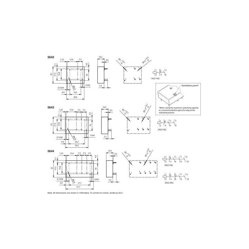 56.OA43.0621C - Safety Relay : OA 5643 : 8A : 6V : 2 NO - 1 NC