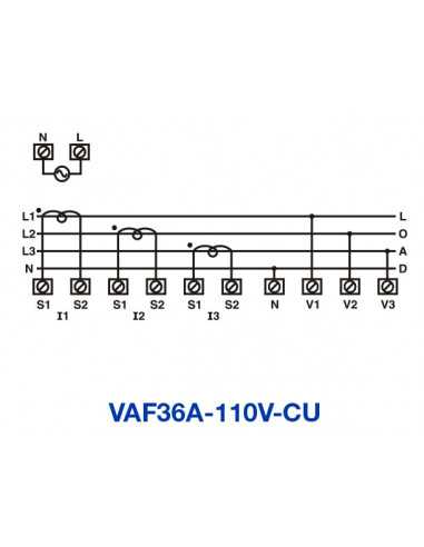 VAF36A-110V-CU, Volt-Ampere-Frequency Meters