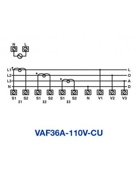 VAF36A-110V-CU, Volt-Ampere-Frequency Meters