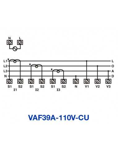 VAF39A-110V-CU, Volt-Ampere-Frequency Meters
