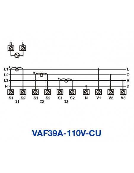 VAF39A-110V-CU, Volt-Ampere-Frequency Meters