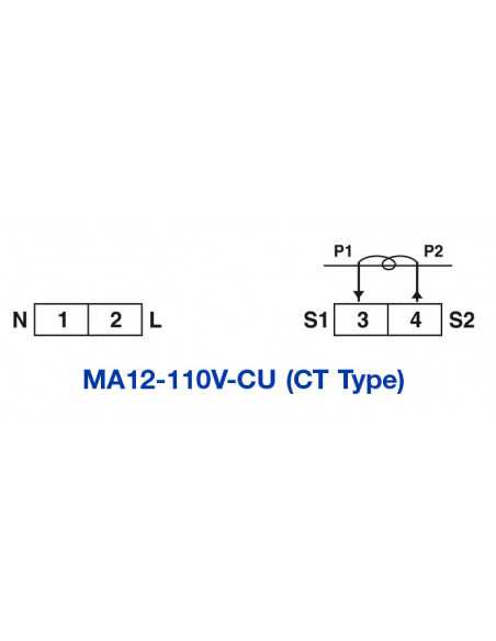 MA12-110V-CU, LED Ampere Meters