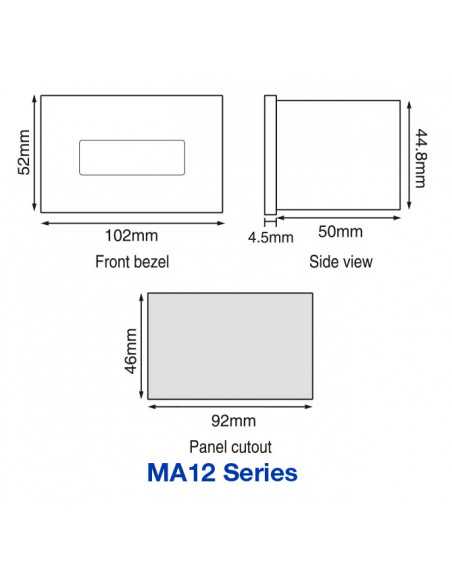 MA12-110V-CU, LED Ampere Meters