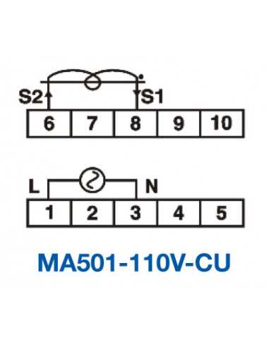 MA501-110V-CU, LCD Ampere Meters