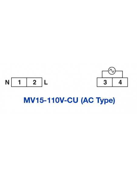 MV15-110-CU, LED Voltage Meters