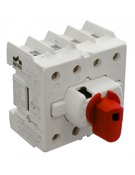 KU425N - 25 A 4 pole Extended/Direct Handle Motor Disconnect Switch