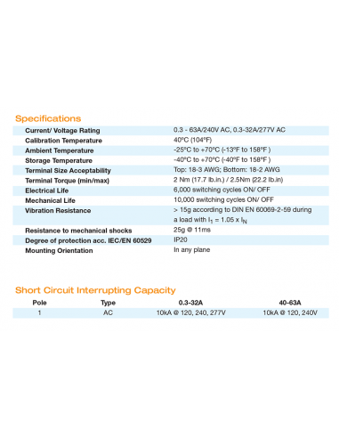 1C15UL - DLS9 - UL489 Miniature Molded Case Circuit Breaker