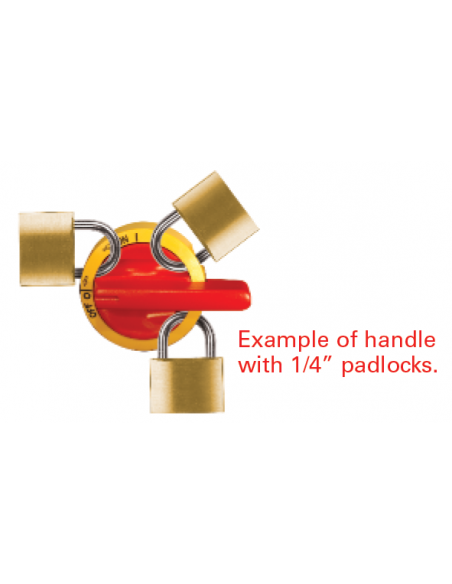 Yellow/Red Extended Handle - LK11 Y/R U - Motor Disconnect Switch