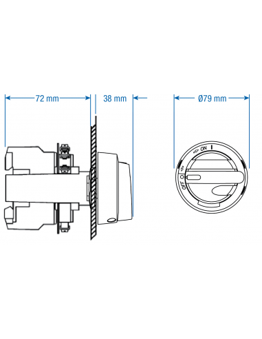 OKA/KU Door Mounting Kit - OKA/KU4P LK10 - Motor Disconnect Switch