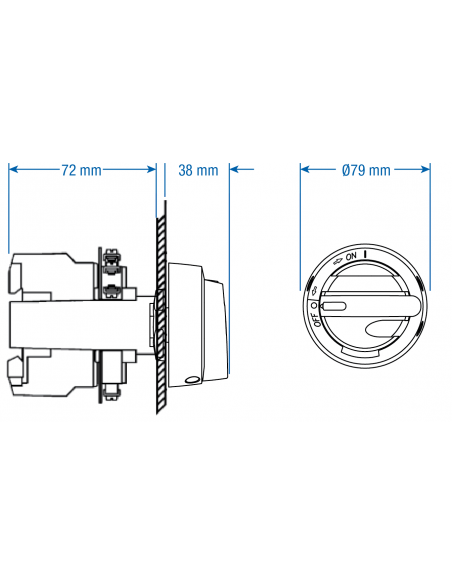 OKA/KU Door Mounting Kit - OKA/KU LK10 1.V Y/R - Motor Disconnect Switch