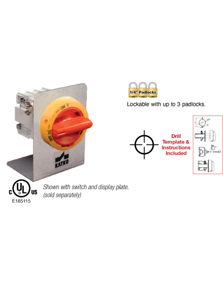 OKA/KU Door Mounting Kit - OKA/KU4P LK10 2.V Y/R - Motor Disconnect Switch