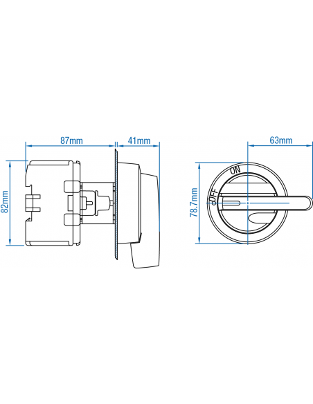 OKA/VKA Door Mounting Kit - OKA/VKA4P 0.V Y/R - Motor Disconnect Switch
