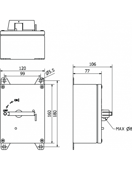 UL Type 4X Stainless Steel Disconnect Enclosure - KER 440R UL