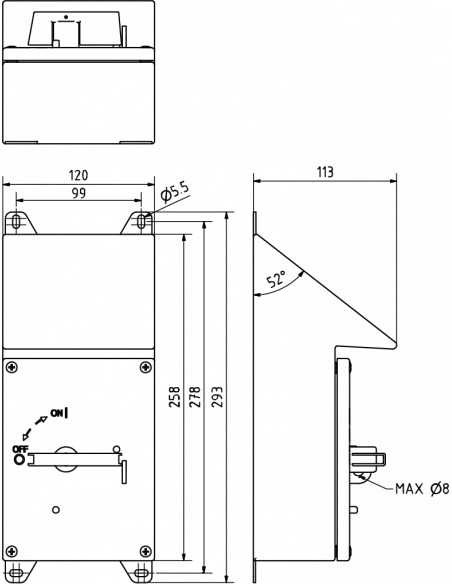 UL Type 4X Stainless Steel Disconnect Enclosure - KER 325RS UL
