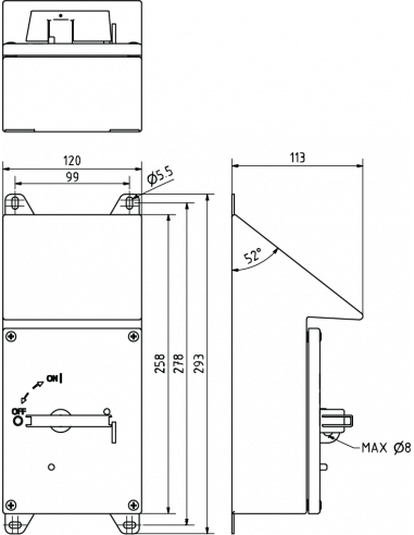 UL Type 4X Stainless Steel Disconnect Enclosure - KER 440RS UL