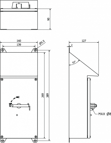 UL Type 4X Stainless Steel Disconnect Enclosure - KER 480RS CUL