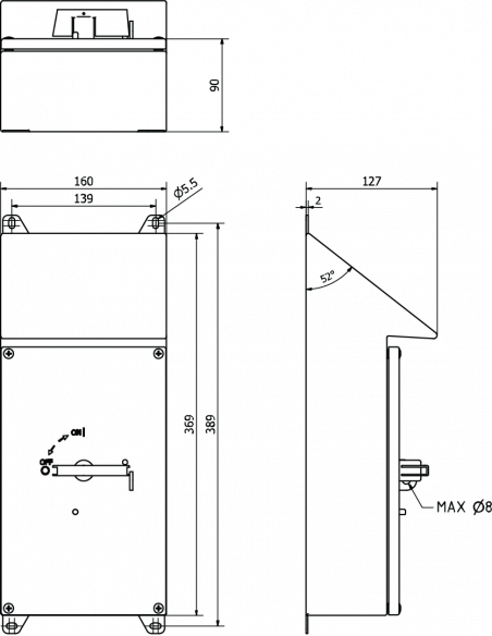UL Type 4X Stainless Steel Disconnect Enclosure - KER 640RS UL