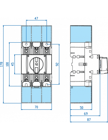 3 Pole UL98 Motor Disconnect Switch - Extended|Disconnect Switches