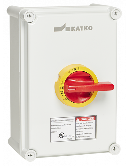 KEM330UL98 Y/R - UL98 Motor Disconnect Switch - Polycarbonate Enclosure