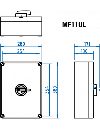 KEM3100UL98 - UL98 Motor Disconnect Switch - Polycarbonate Enclosure