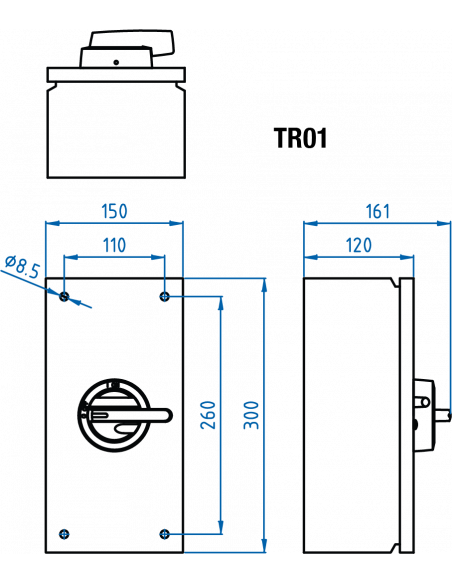 KET330UL98 - UL98 Motor Disconnect Switch - Sheet Metal Enclosure