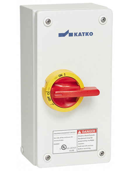 KET360UL98 Y/R - UL98 Motor Disconnect Switch - Sheet Metal Enclosure