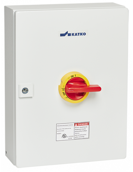 KET3100UL98 Y/R - UL98 Motor Disconnect Switch - Sheet Metal Enclosure