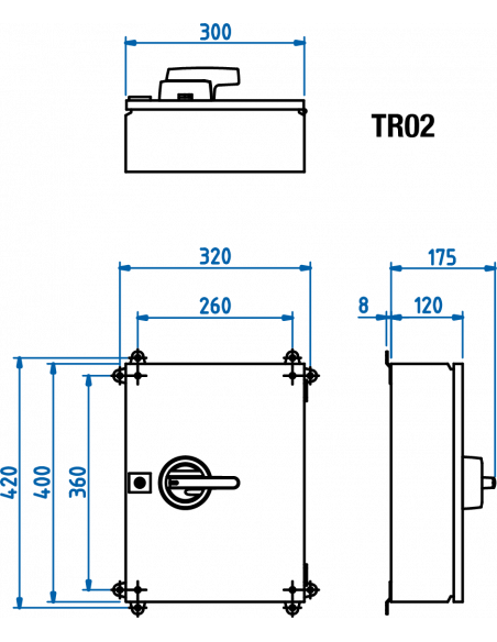 KET4100UL98 Y/R - UL98 Motor Disconnect Switch - Sheet Metal Enclosure