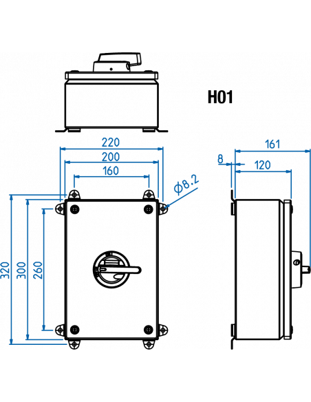 KER360UL98 - UL98 Motor Disconnect Switch - Stainless Steel Enclosure