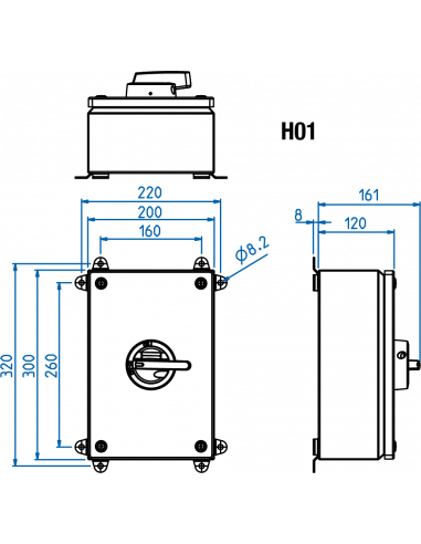 KER460UL98 Y/R - UL98 Motor Disconnect Switch - Stainless Steel Enclosure
