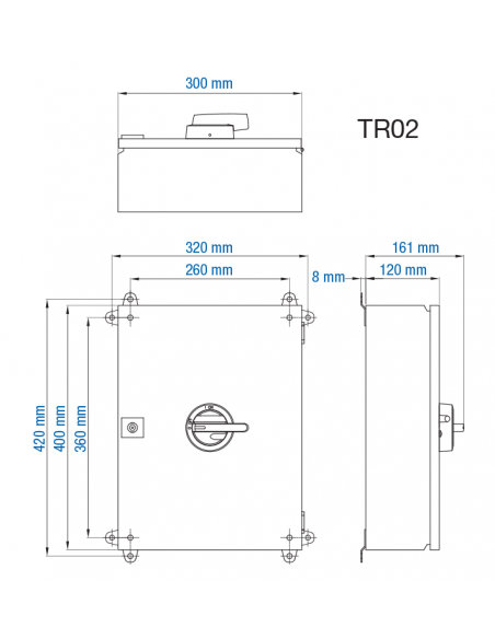 KET3150UL - 125A - Non-Fused Sheet Metal Enclosed Motor Disconnect Switch