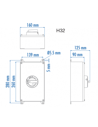 KER480CUL - 80A - Non-Fused Stainless Steel Enclosed Motor Disconnect Switch