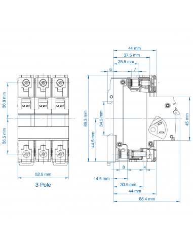 3D12UR - ﻿﻿UL1077 Recognized Supplementary Protector