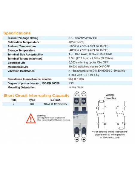 2D6DL - UL489 Miniature Molded Case Circuit Breaker
