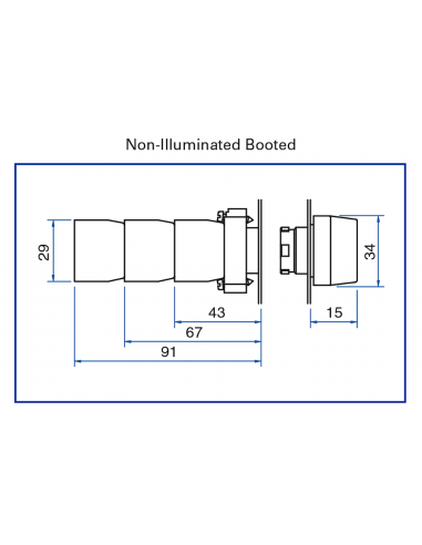 2AB4 Booted Momentary - Non-Illuminated Metal Operator