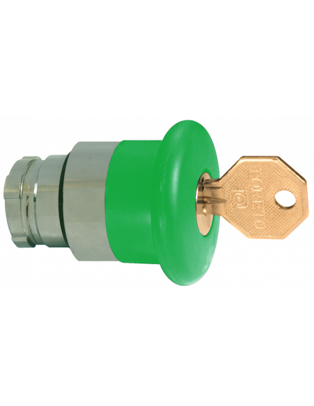 2AMLKB3 Mushroom with Key Release - Non-Illuminated Metal Operator