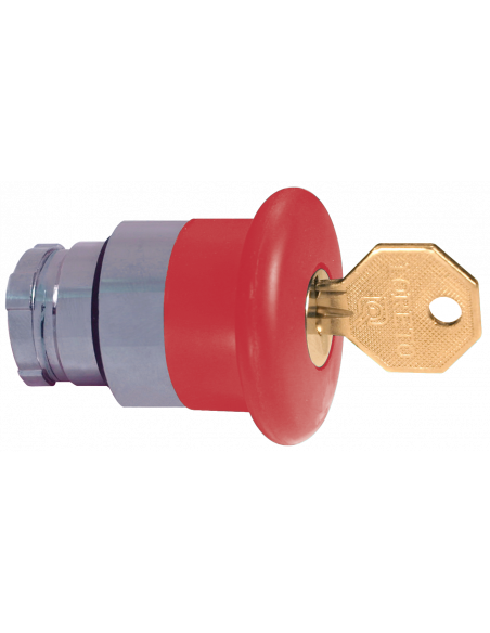 2AMLKB4 Mushroom with Key Release - Non-Illuminated Metal Operator