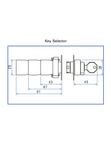 2AK2-07 Non-Illuminated Metal Selector Switch Operators
