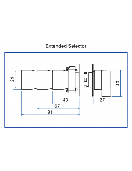 2AS2E-1 Non-Illuminated Metal Selector Switch Operators