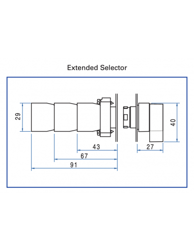 2AS2E-6 Non-Illuminated Metal Selector Switch Operators