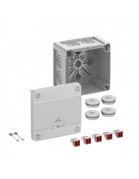 Abox Pro 040 - 404-420-01, Gray with 5x5 Pole Push-in Terminals